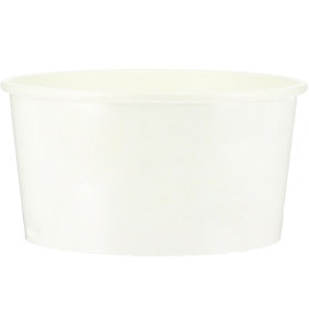 Gobelet Carton Blanc pour la crème glacée 80ml - paquet 50 unités avec couvercle plat fermé