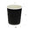 Vaso Cartón Corrugado Negro 240ml (8Oz) c/ Tapa “To Go” Blanca - Caja Completa 500 unidades