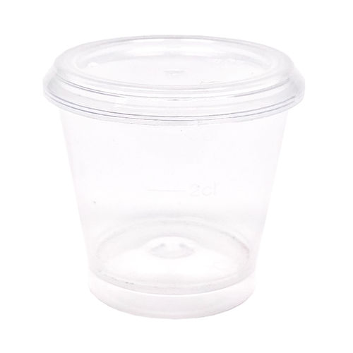 Plastic Cup SHOT Smooth 30ml (PP) With Lid - 100 Units