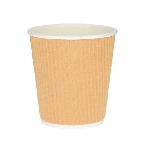Corrugated Paper Cup Kraft 210ml (7OZ) - Pack of 25 units
