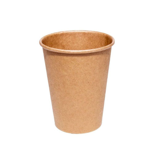 Paper Cup 100% Kraft (8Oz) 240ml w/ White Lid - Pack 50 units
