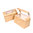 Caixa para Sandwich Kraft com Janela - Pacote 25 unidades