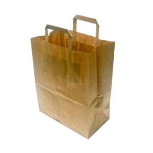 Kraft paper bag with flat handle 22x29+10cm