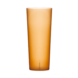 Long Drink Orange Plastic Cup 200ml - PP (Flexible) Full Box 840 units