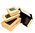 Boîte à Emporter Kraft Avec Intérieur Noirs 730ml -  Paquet 25 unités