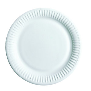 Prato de cartão 230mm de diametro Branco Prato de cartão 230mm de diametro Branco