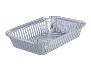 Emballage rectangulaire en aluminium 1250 ml avec couvercle en carton - Boîte complète 1000 unités