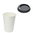 White Paper Cup 360ml (12Oz) w/ Cover w/ Hole "To Go" Black - Full Box 1600 units