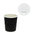 Gobelet en Carton Ondulé Noir 240ml (8Oz) avec Couvercle Blanc “To Go” – Paquet 25 unités