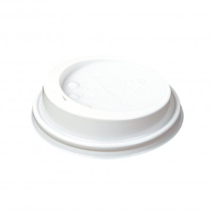 White Lid  with hole for drinking 12oz / 16oz 90mm - Full Box 1000 units