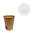 Cardboard Cup 192ml (6/7Oz) 100% Kraft w/Lid w/Hole "To Go" White - Pack of 50 Units