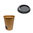 Cardboard Cup 192ml (6/7Oz) 100% Kraft With Lid with Hole "To Go" Black - Pack of 50 Units